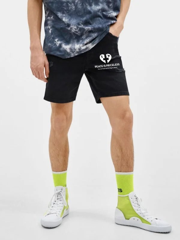 Green Check Print Swimming Shorts